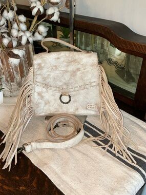 Bed Stu Fringe Leather Hidden Crossbody Bag Handbag Nectar Lux Retail $245